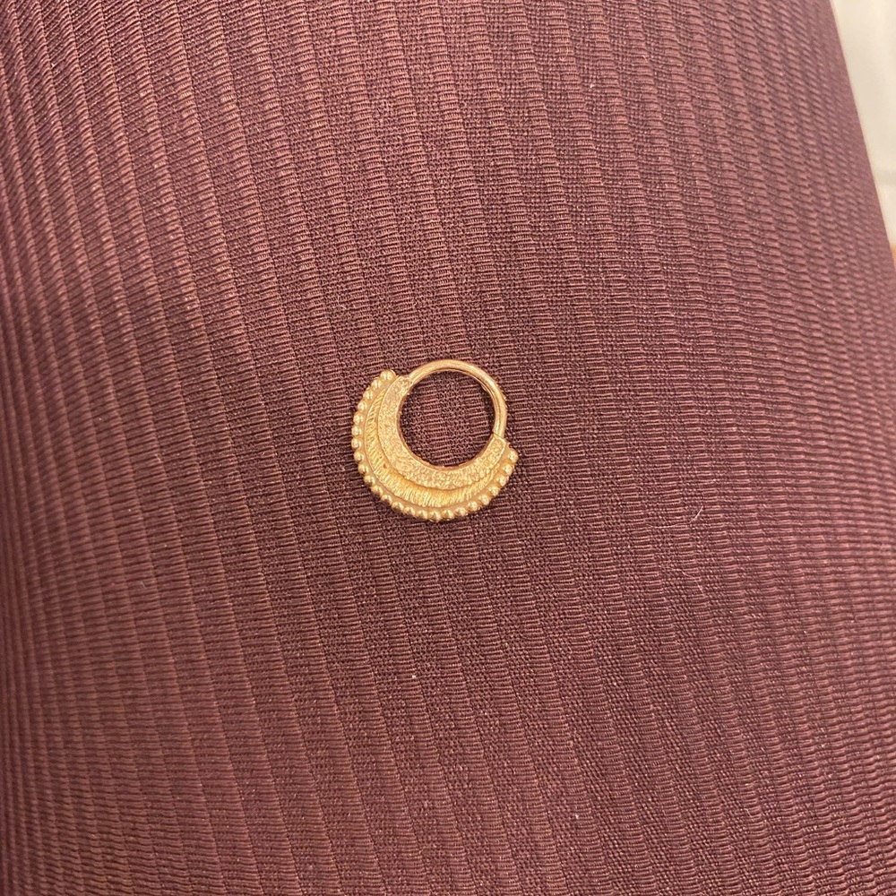 Maya Jewelry “Warhorse” 14k Rose Gold Seam Ring